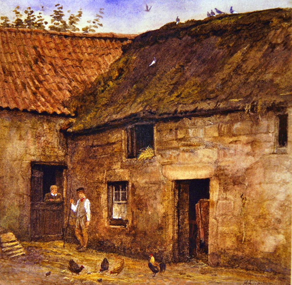 Detail of The Farmyard by Helen Allingham