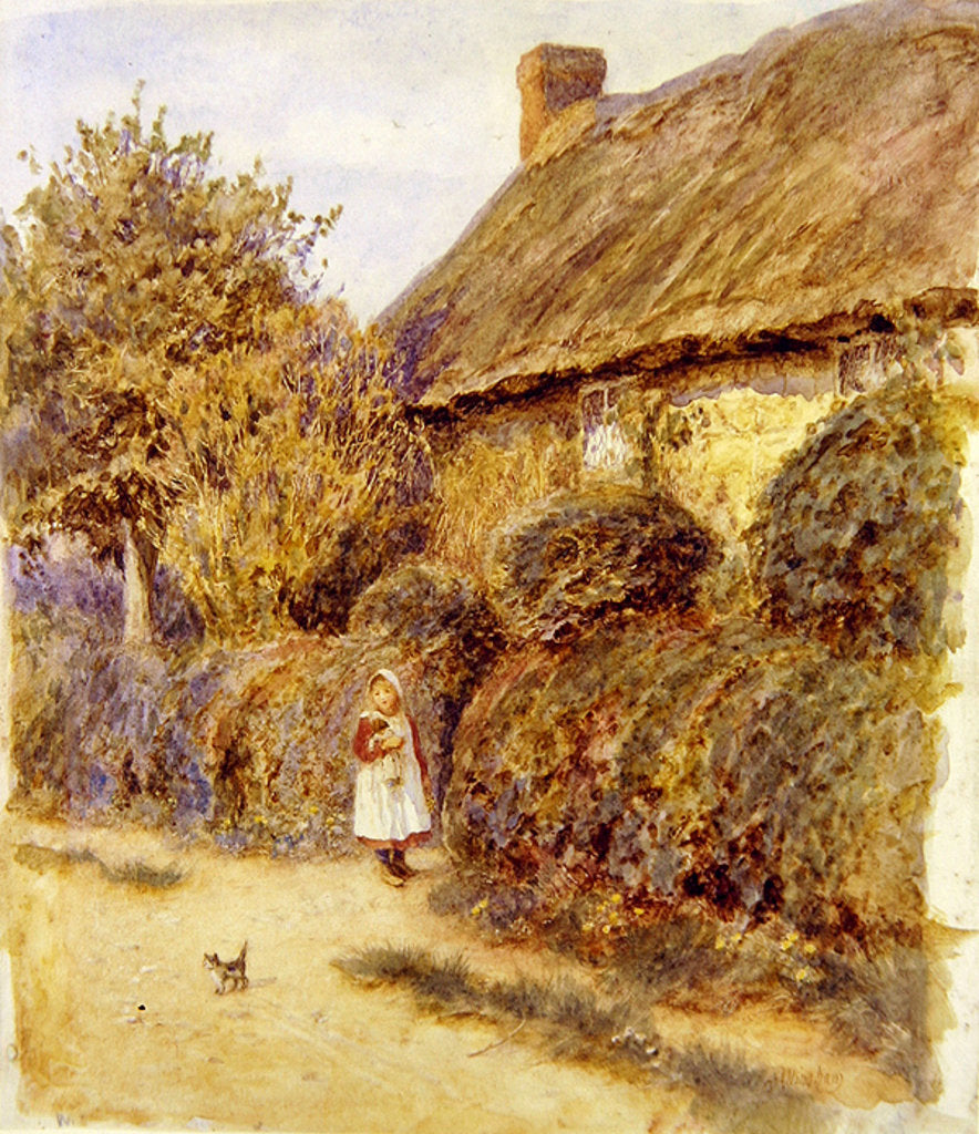 Detail of Straying by Helen Allingham