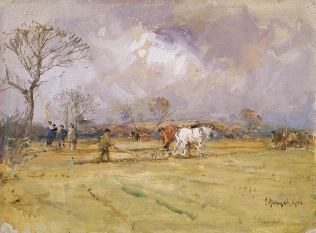 Detail of The Plough Team, 1905 by John Atkinson