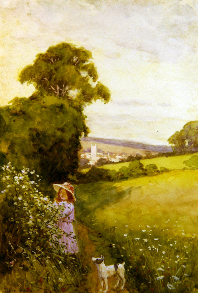 Detail of Picking Flowers by Thomas Frederick Mason Sheard