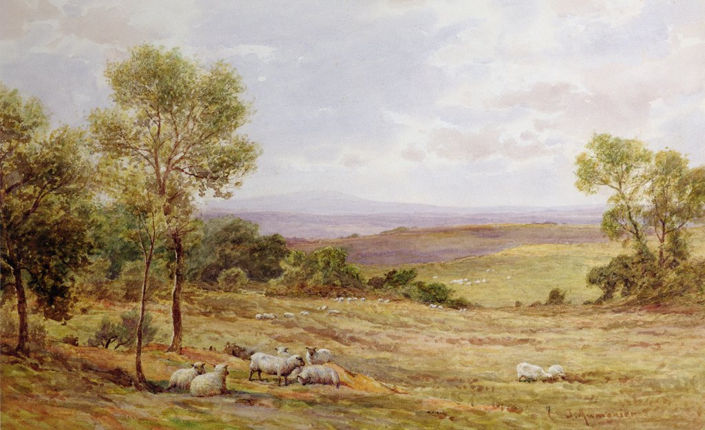 Detail of Cumberland hills from Wardrew House, Gilston by James Aumonier