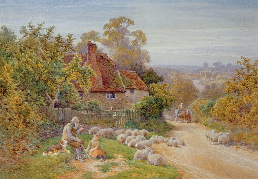 Detail of A Rest by the Way by Charles James Adams