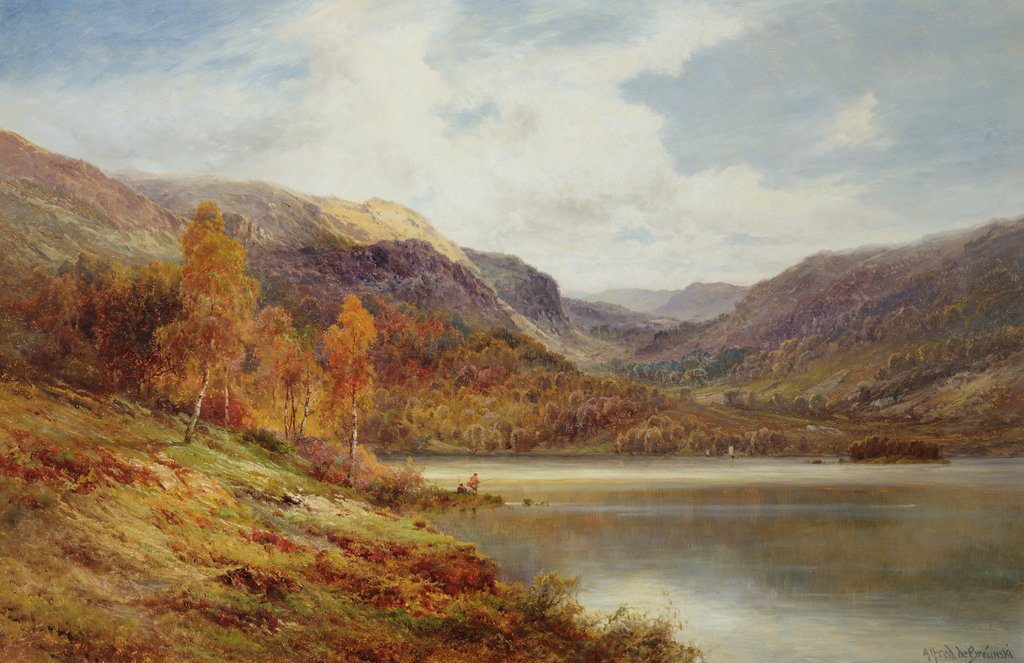 Detail of October in the Highlands by Alfred de Breanski