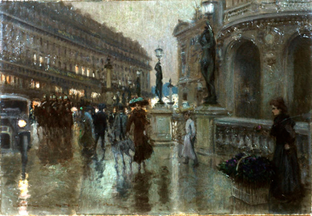 Detail of Paris at Night by Georges Stein