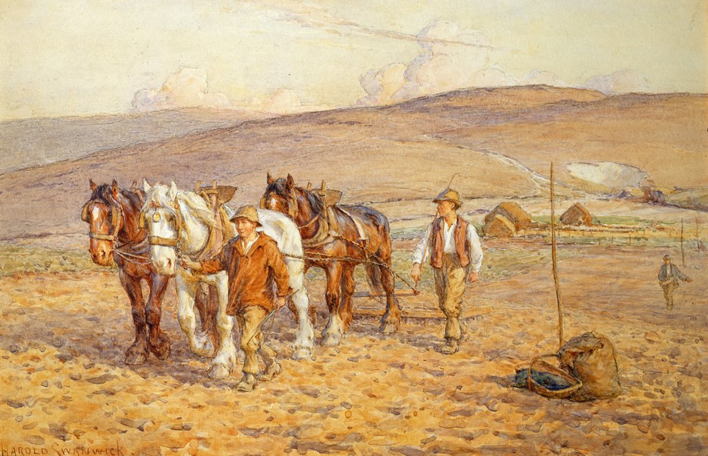 Detail of Ploughing by Joseph Harold Swanwick