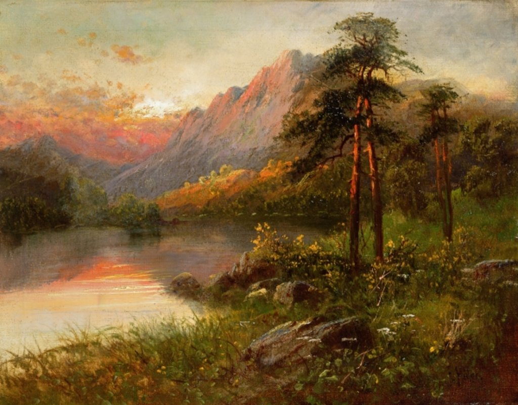 Detail of Highland Solitude by Frank Hider