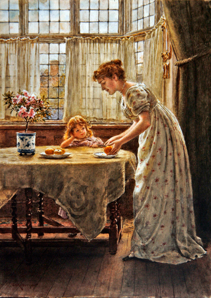 Detail of Afternoon Treat by George Goodwin Kilburne