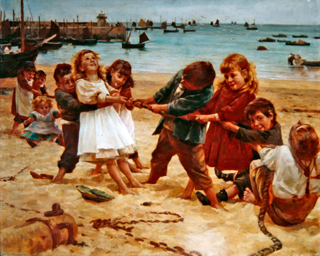 Detail of Tug of War, 1891 by Edward R. King