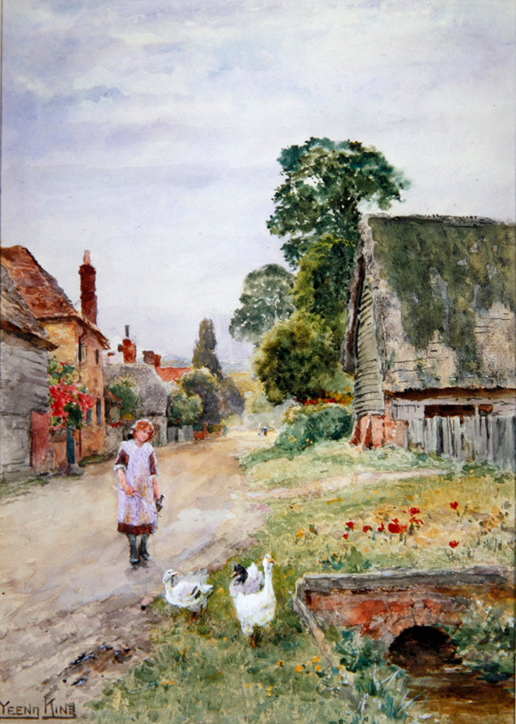 Detail of The Goose Girl by Henry John Yeend King