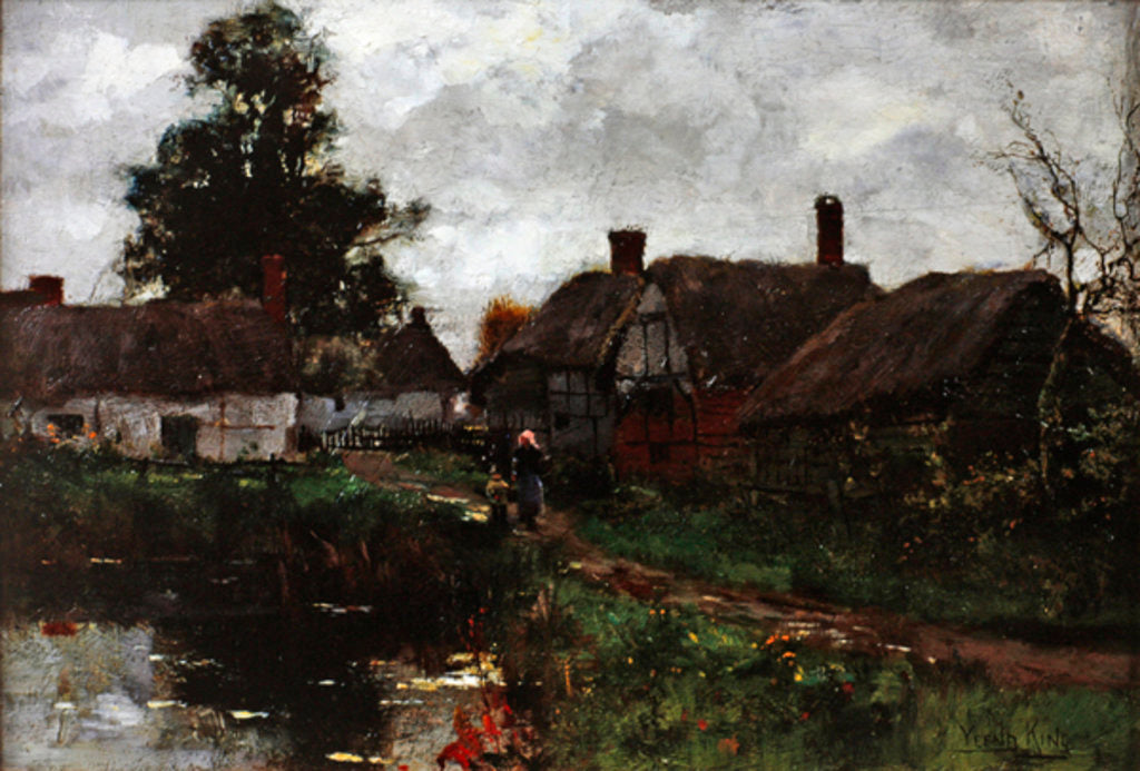 Detail of By the Pond by Henry John Yeend King