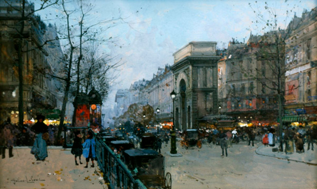 Detail of Porte Saint-Martin by Eugene Galien-Laloue