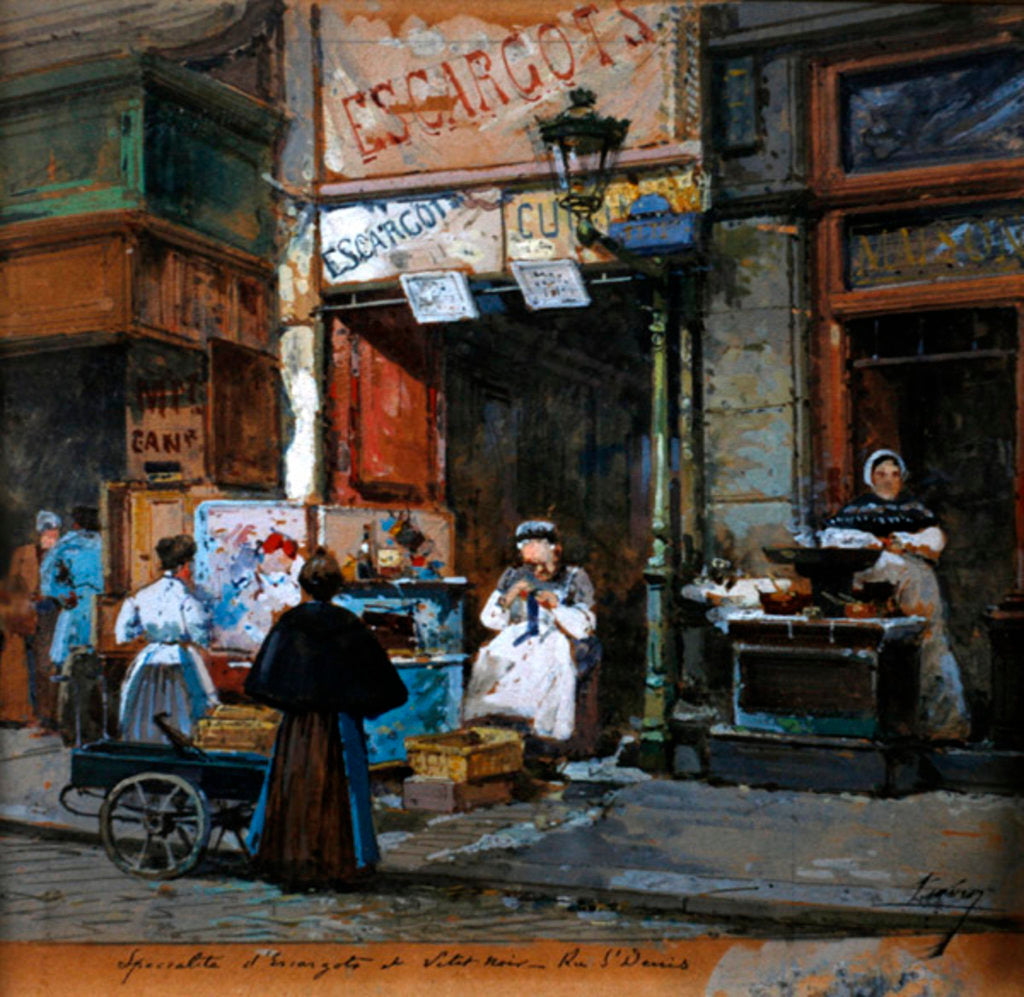 Detail of The Snail Seller by Eugene Galien-Laloue