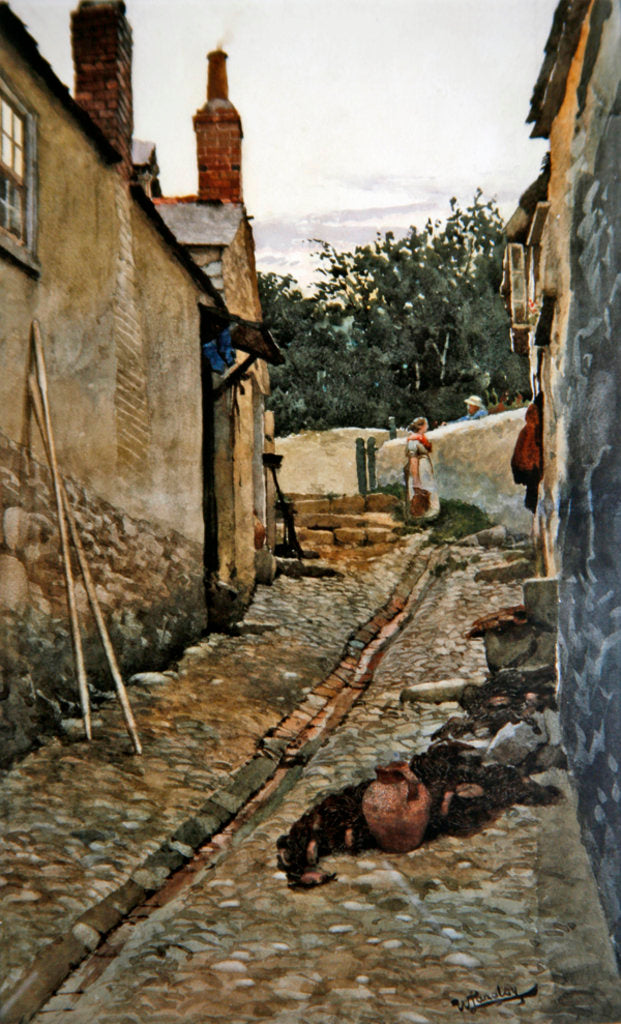 Detail of The Gossips by Walter Langley