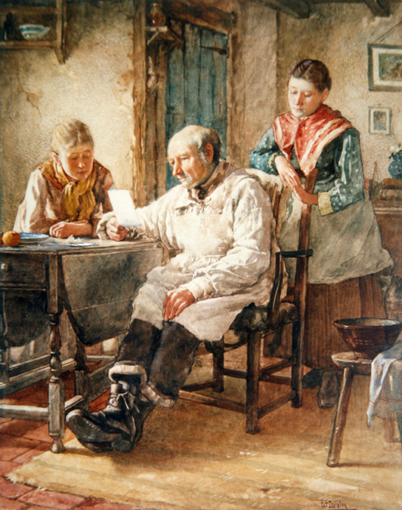 Detail of The Morning Post by Walter Langley