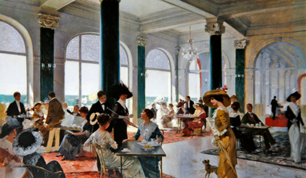 Detail of Afternoon tea, c.1910 by Rene Lelong