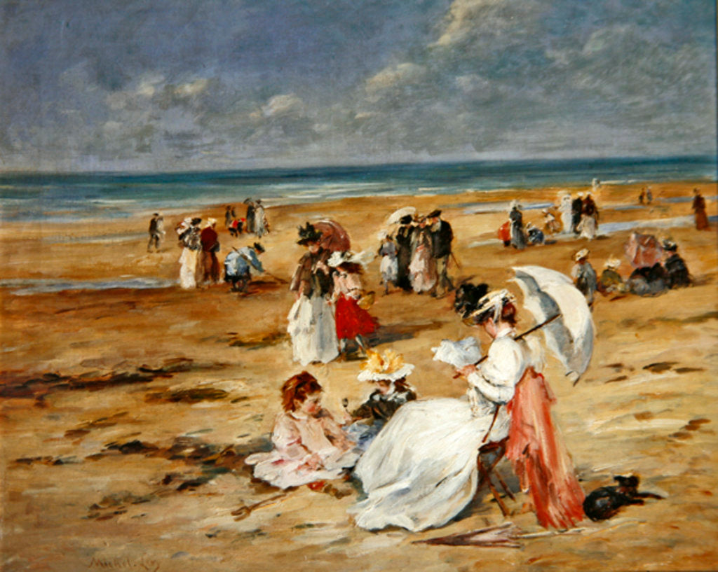 Detail of Beach at Courseulles by Henri Michel-Levy