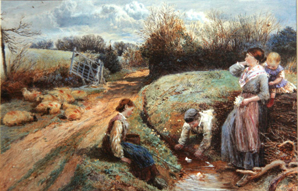 Detail of Springtime by Myles Birket Foster