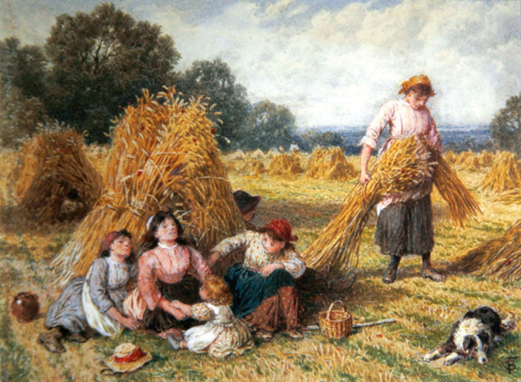 Detail of The Cornfield by Myles Birket Foster