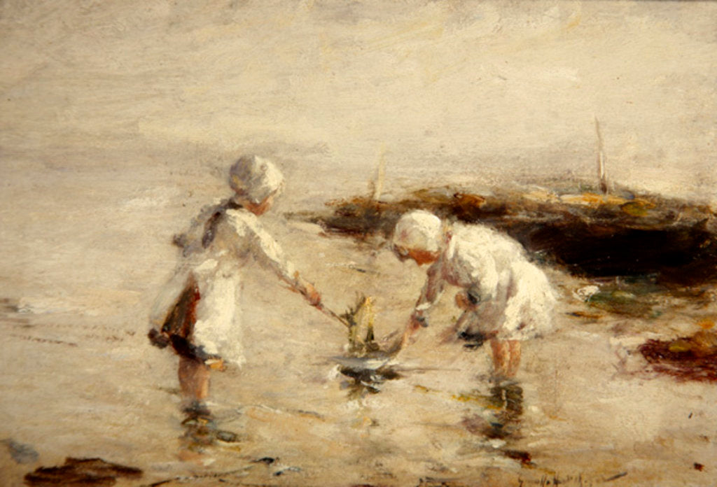 Detail of The Toy Boat by Robert Gemmell Hutchison