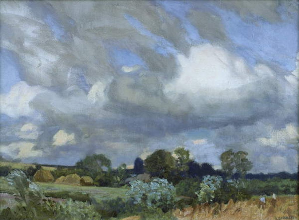 Detail of Haymaking by George Clausen