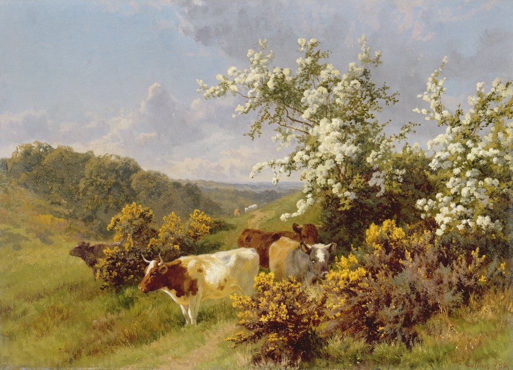 Detail of May Blossom by Charles Collins