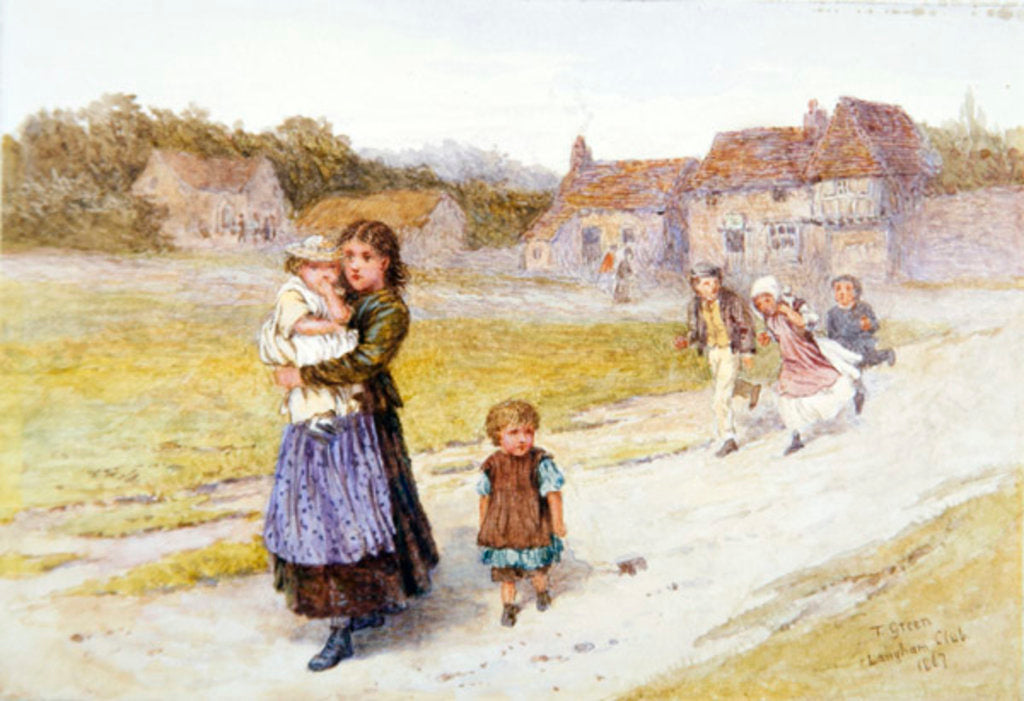 Detail of After School, 1867 by Henry Towneley Green