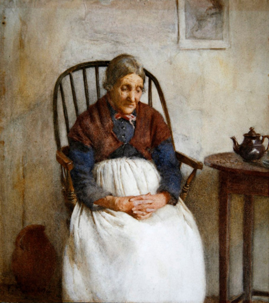 Detail of Study of an Elderly Lady by Frederick James McNamara Evans