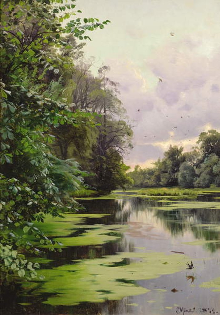 Detail of By the Lake II by Peder Monsted