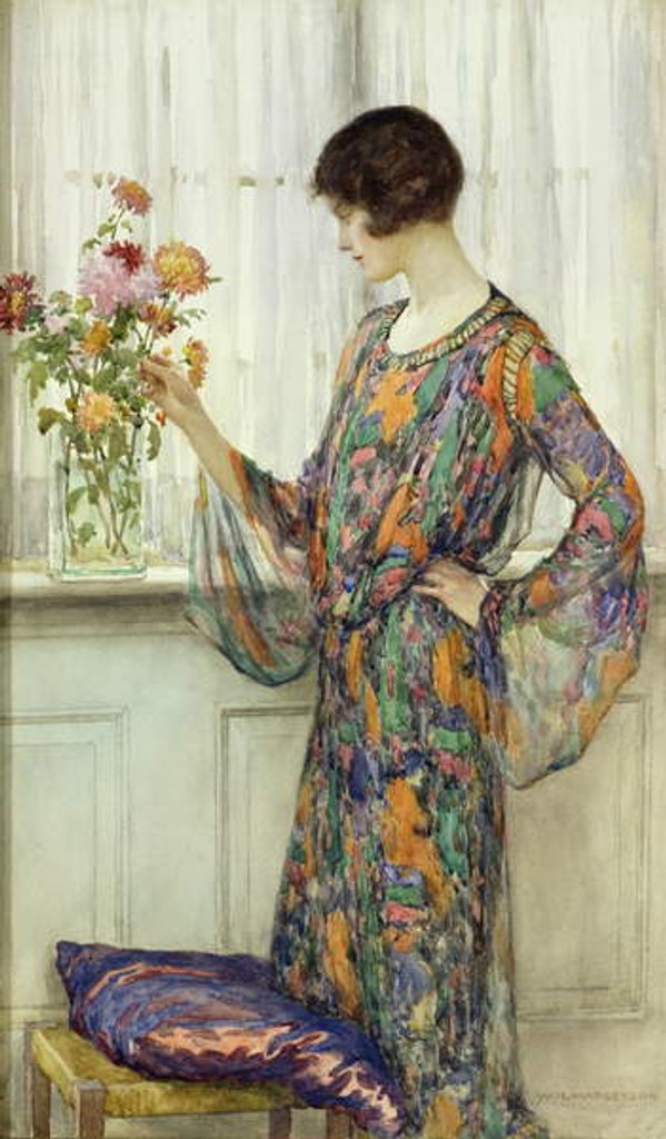 Detail of Arranging Flowers by William Henry Margetson