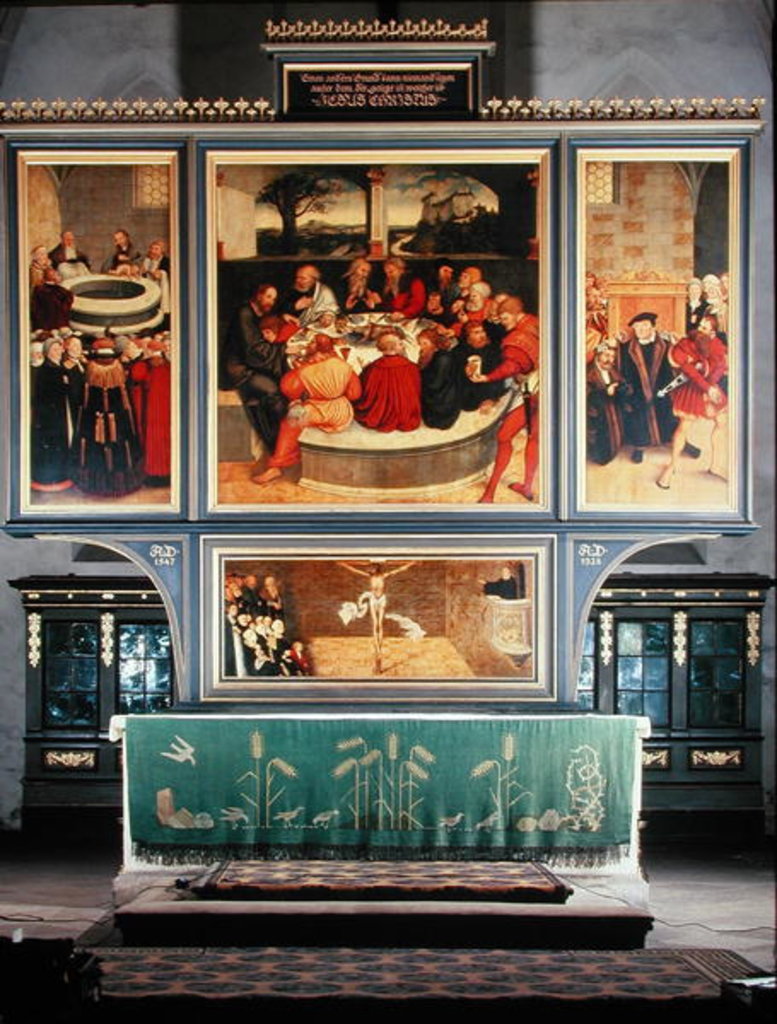 Detail of Altar with a Triptych by Lucas the Elder Cranach