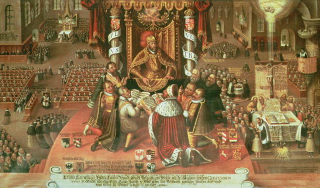 Detail of The Delivery of the Augsburg Confession, 25th June 1530, 1617 by German School
