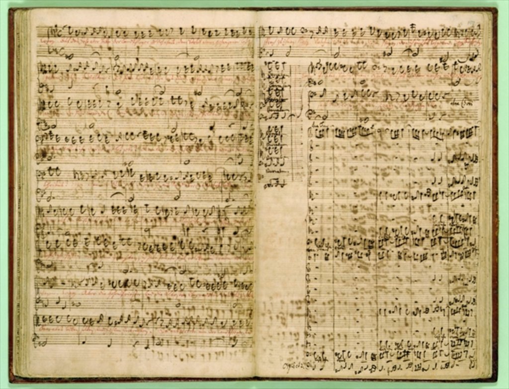 Detail of Pages from Score of the 'St Matthew Passion', 1740s by Johann Sebastian Bach