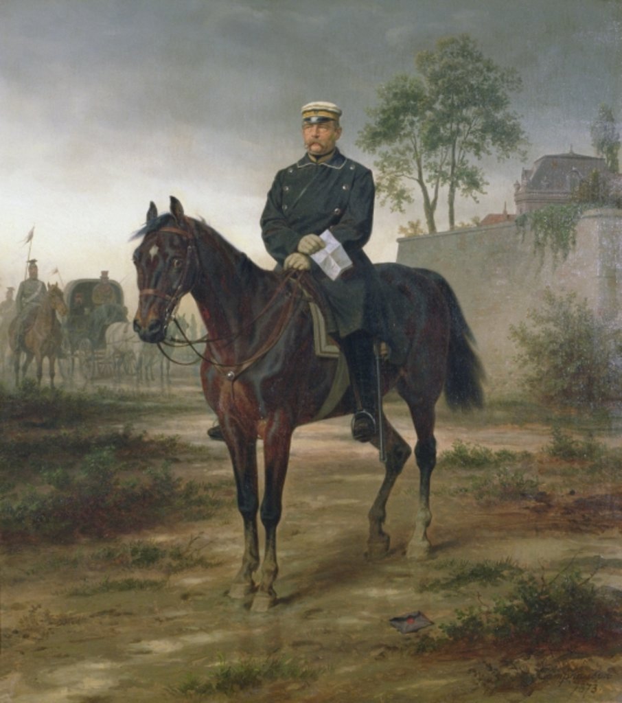 Detail of Bismarck before Paris, 1873 by Wilhelm Camphausen