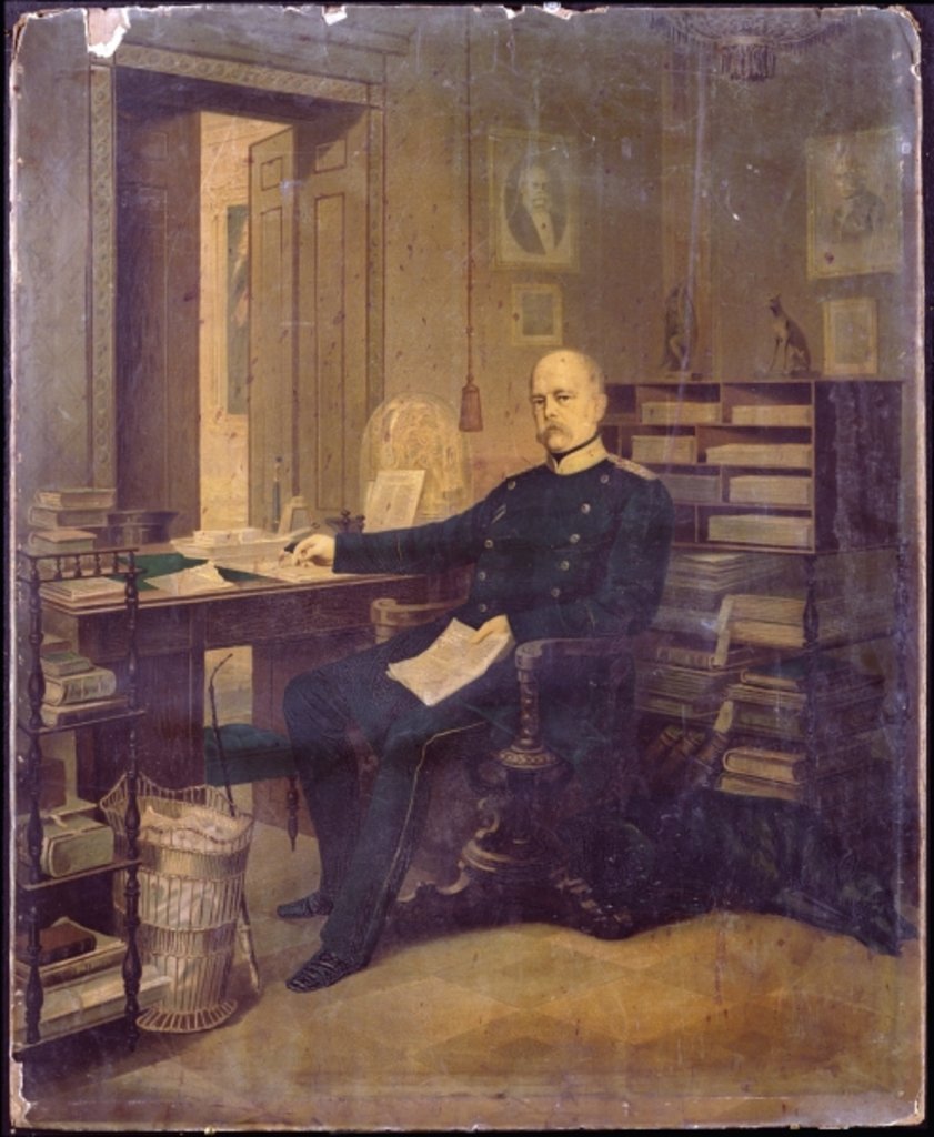 Detail of Otto von Bismarck in his Study by German School