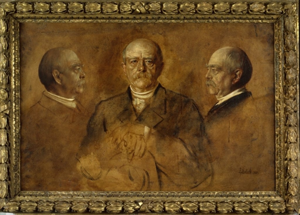 Detail of Prince Otto von Bismarck, 1884 by Franz Seraph von Lenbach