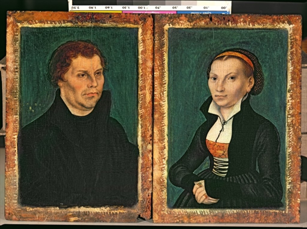 Detail of Martin Luther, Katharina von Bora, c.1526 by Lucas the Elder Cranach