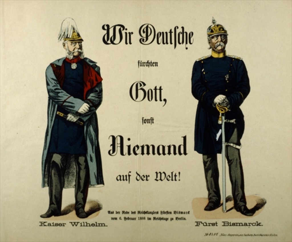 Detail of Emperor Wilhelm I and Prince Bismarck by German School