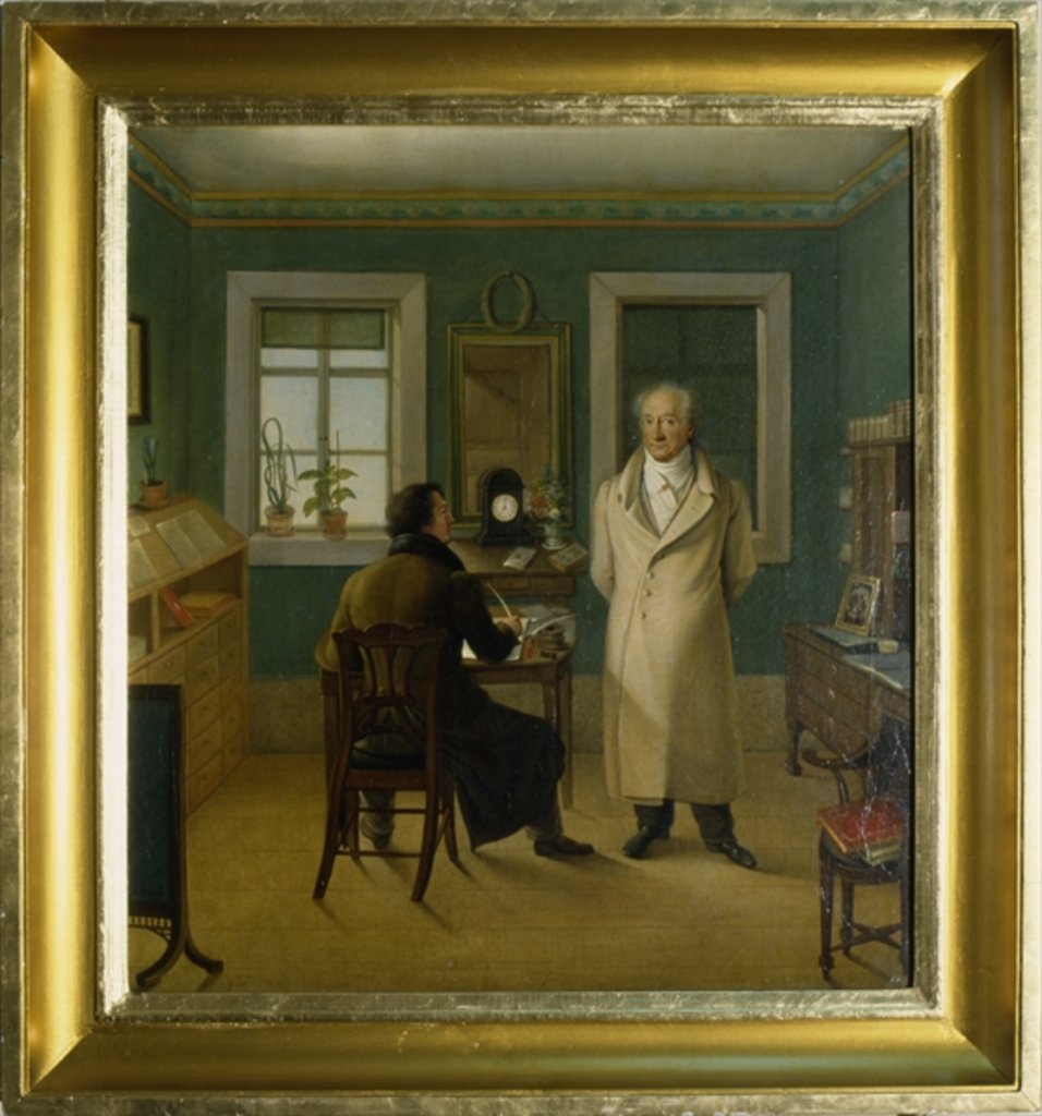 Detail of Goethe Dictating to his Clerk John, 1834 by Johann Joseph Schmeller