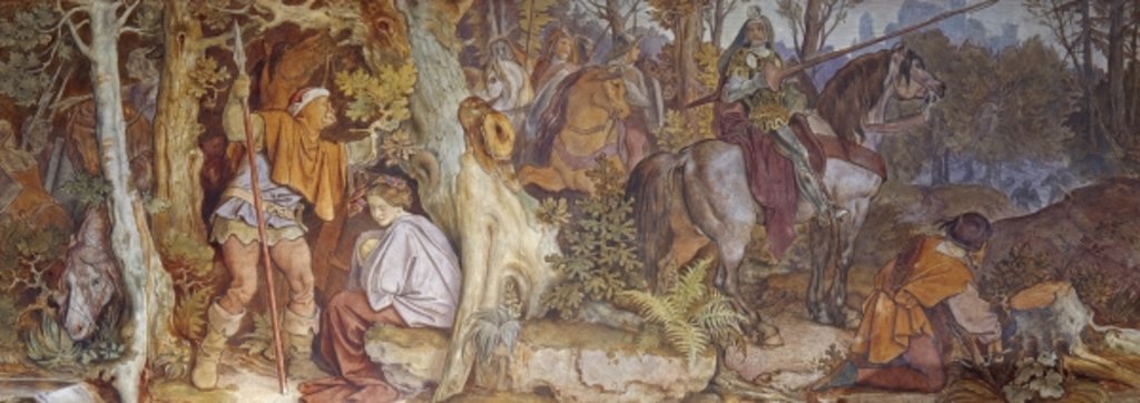 Detail of The legend of Frederick the Peaceable's Taufritt, 1854 by Moritz Ludwig von Schwind