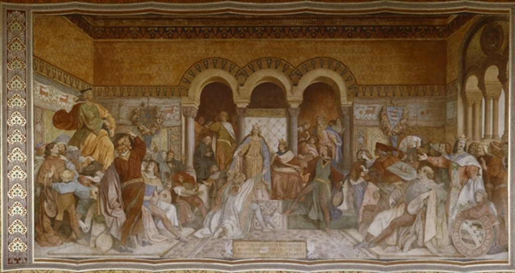 Detail of Der Saengerkrieg, c.1854-55 by Moritz Ludwig von Schwind