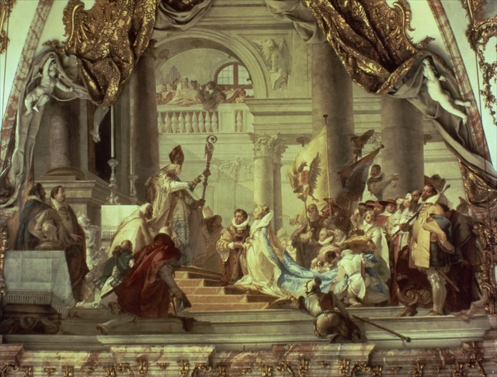 Detail of Emperor Frederick Barbarossa's wedding to Beatrix of Burgundy in 1156, c.1751-52 by Giovanni Battista Tiepolo