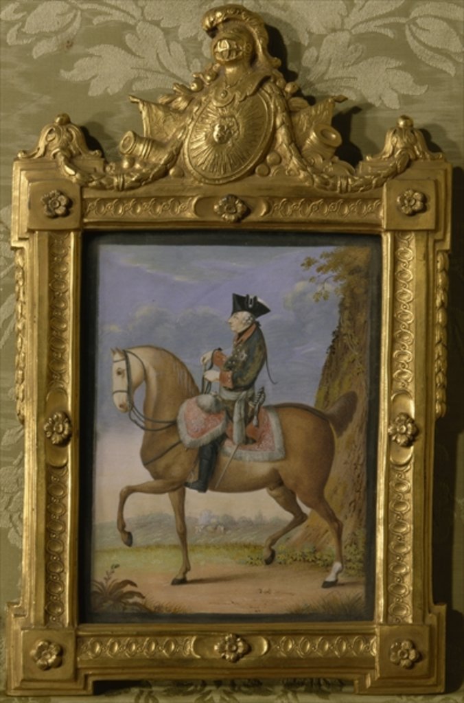 Detail of Frederick II on horseback by Daniel Nikolaus Chodowiecki