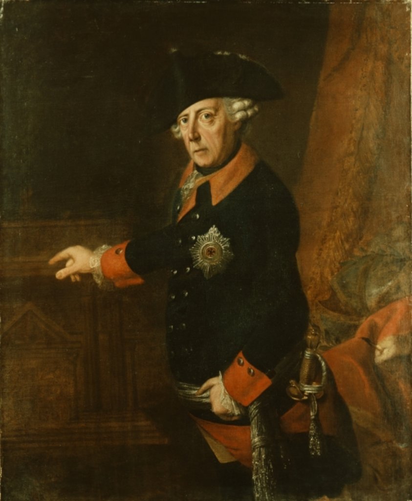 Detail of Frederick II The Great of Prussia, c.1763 by J.H.C. Franke