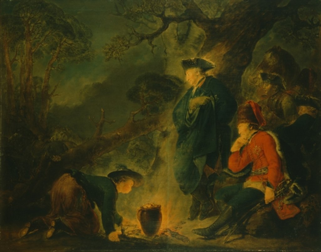 Detail of Frederick the Great and General von Ziethen on their way to the Battle of Torgau by Christian Bernhard Rode