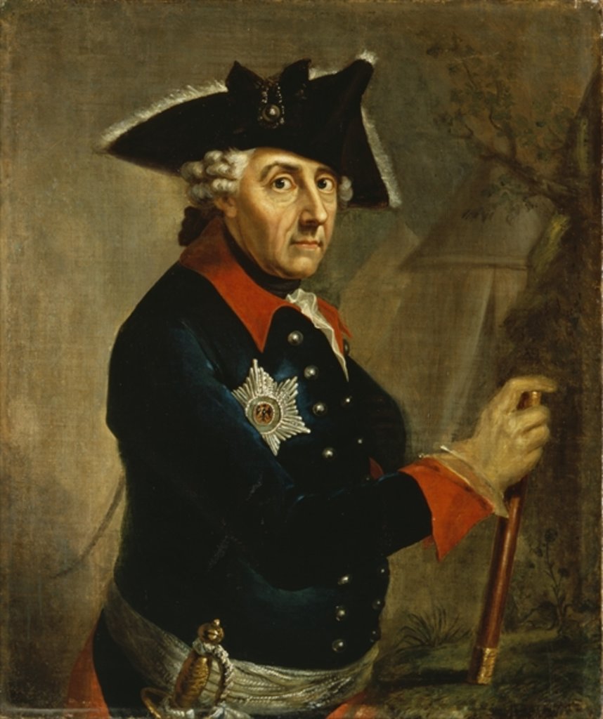 Detail of Frederick II the Great of Prussia, 1764 by Anton Graff
