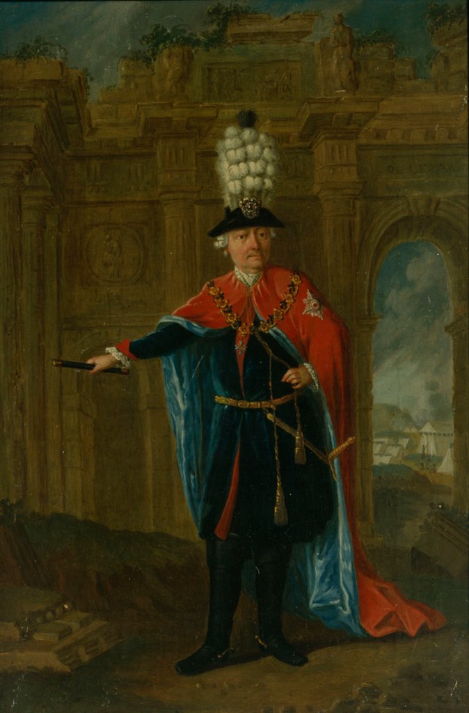 Detail of Frederick the Great dressed in the costume of the Order of the Black Eagle by German School
