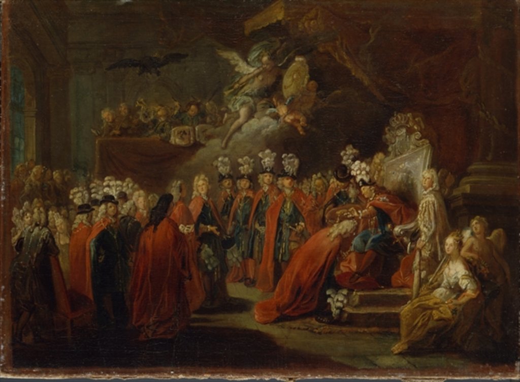 Detail of Founding of the Order of the Black Eagle by Antoine Pesne