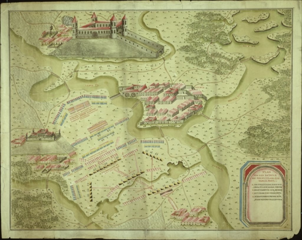 Detail of Plan of the Battle of Mollwitz on the 10th April, 1741 by School German