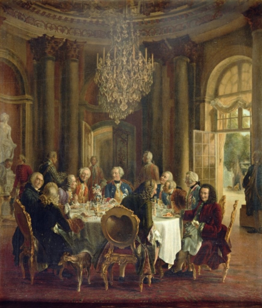 Detail of Dinner table at Sanssouci, 1850 by Adolph Friedrich Erdmann von Menzel