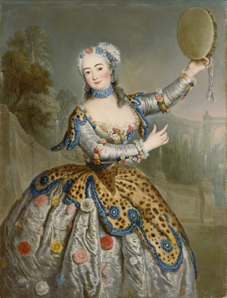 Detail of Barbara Campanini by Antoine Pesne